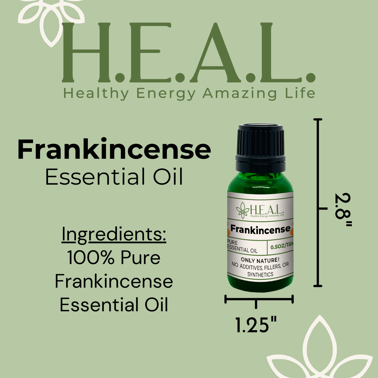 H.E.A.L.'s Essential Oils - Frankincense: 0.5oz