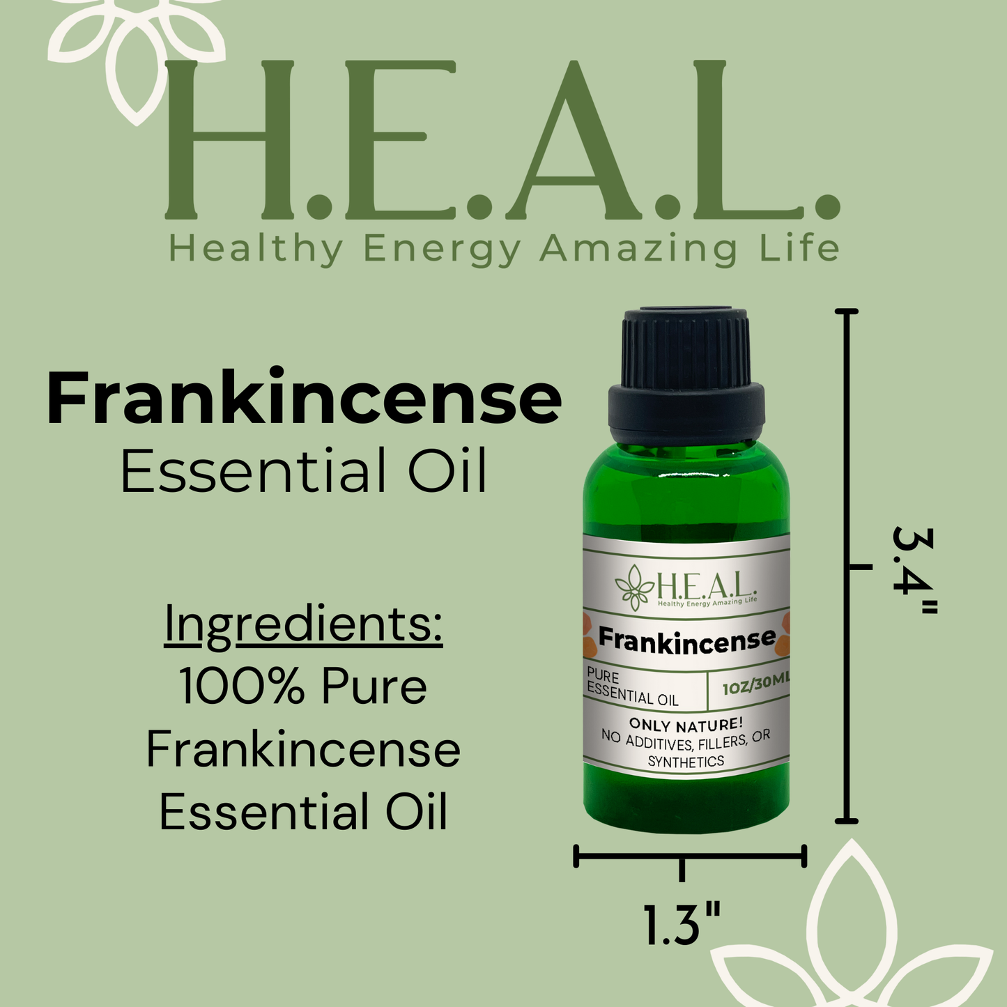 H.E.A.L.'s Essential Oils - Frankincense: 0.5oz