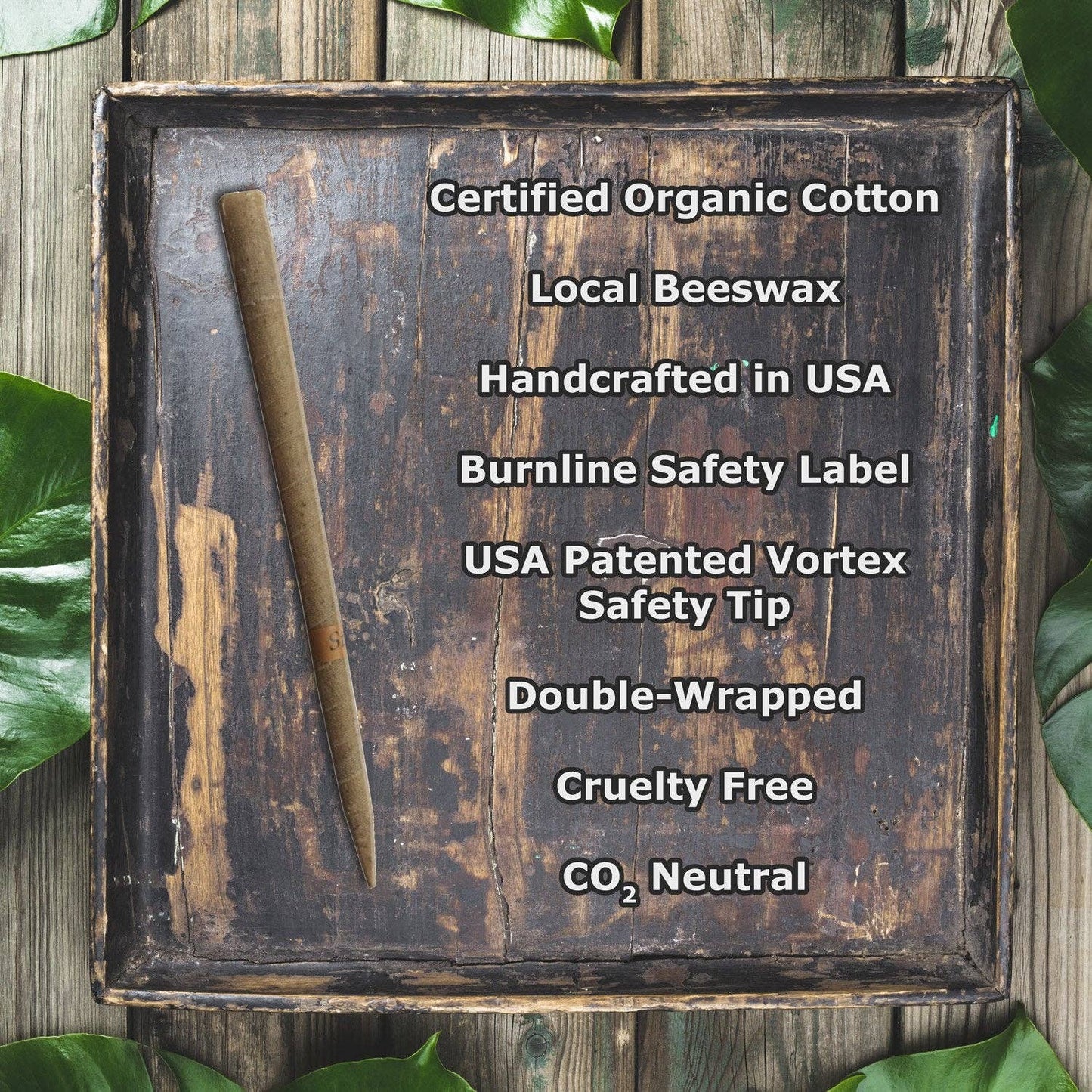 Large Beeswax Ear Candles by Doc Harmony: 2-Pack