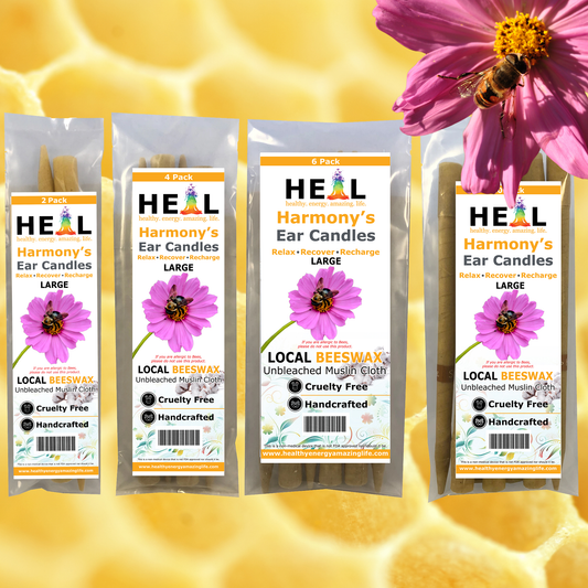 Large Beeswax Ear Candles by Doc Harmony: 2-Pack